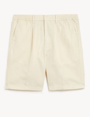 Linen Cotton Elasticated Waist Chino Shorts