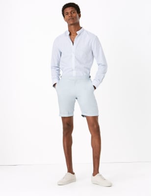 m&s mens white shorts