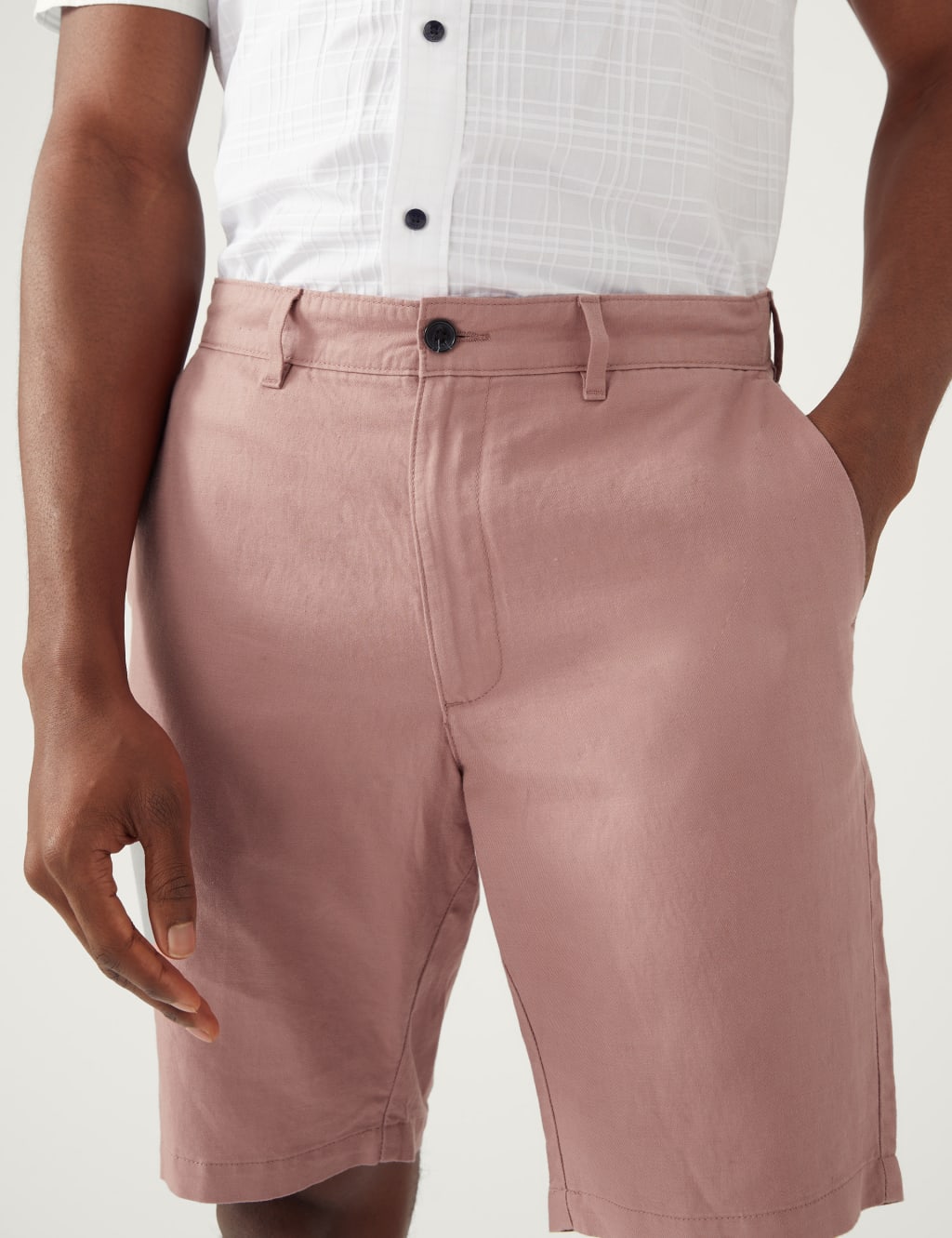 Linen Blend Chino Shorts image 4