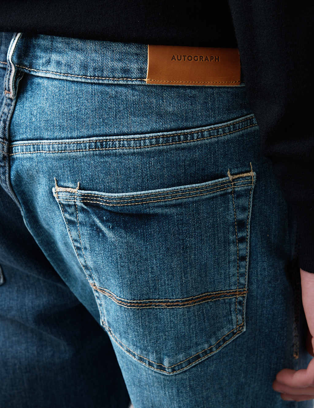 Slim Fit Japanese Selvedge Stretch Jeans image 2