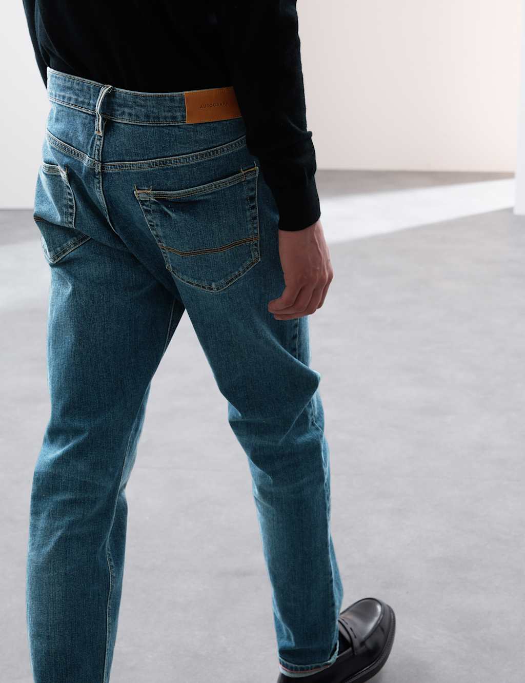 Slim Fit Japanese Selvedge Stretch Jeans image 5