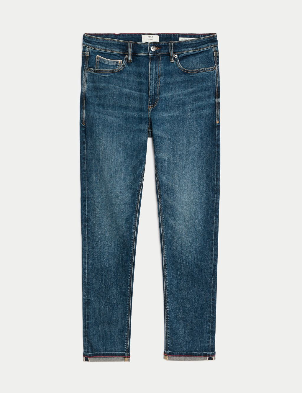Slim Fit Japanese Selvedge Stretch Jeans image 2