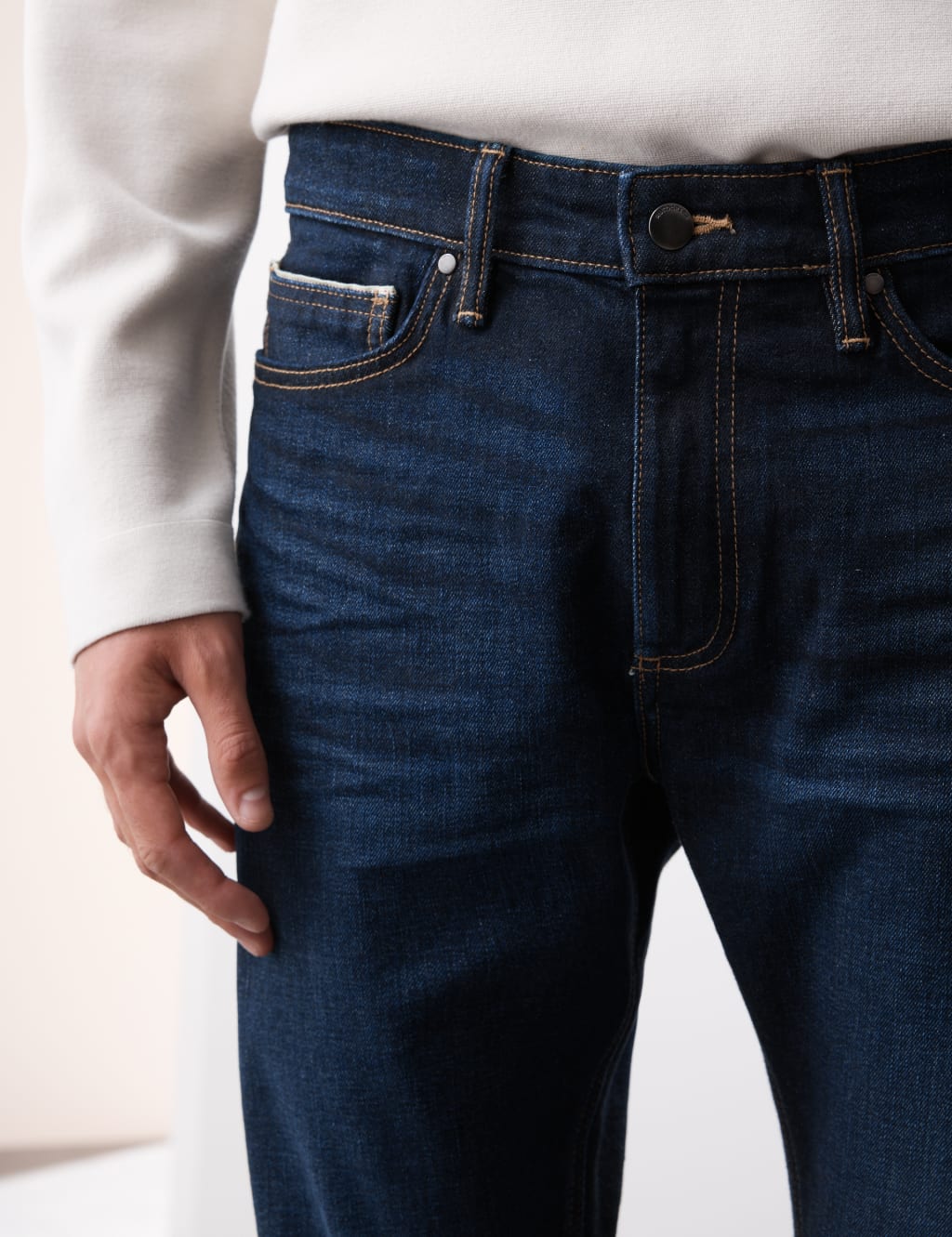 Slim Fit Japanese Selvedge Stretch Jeans image 2