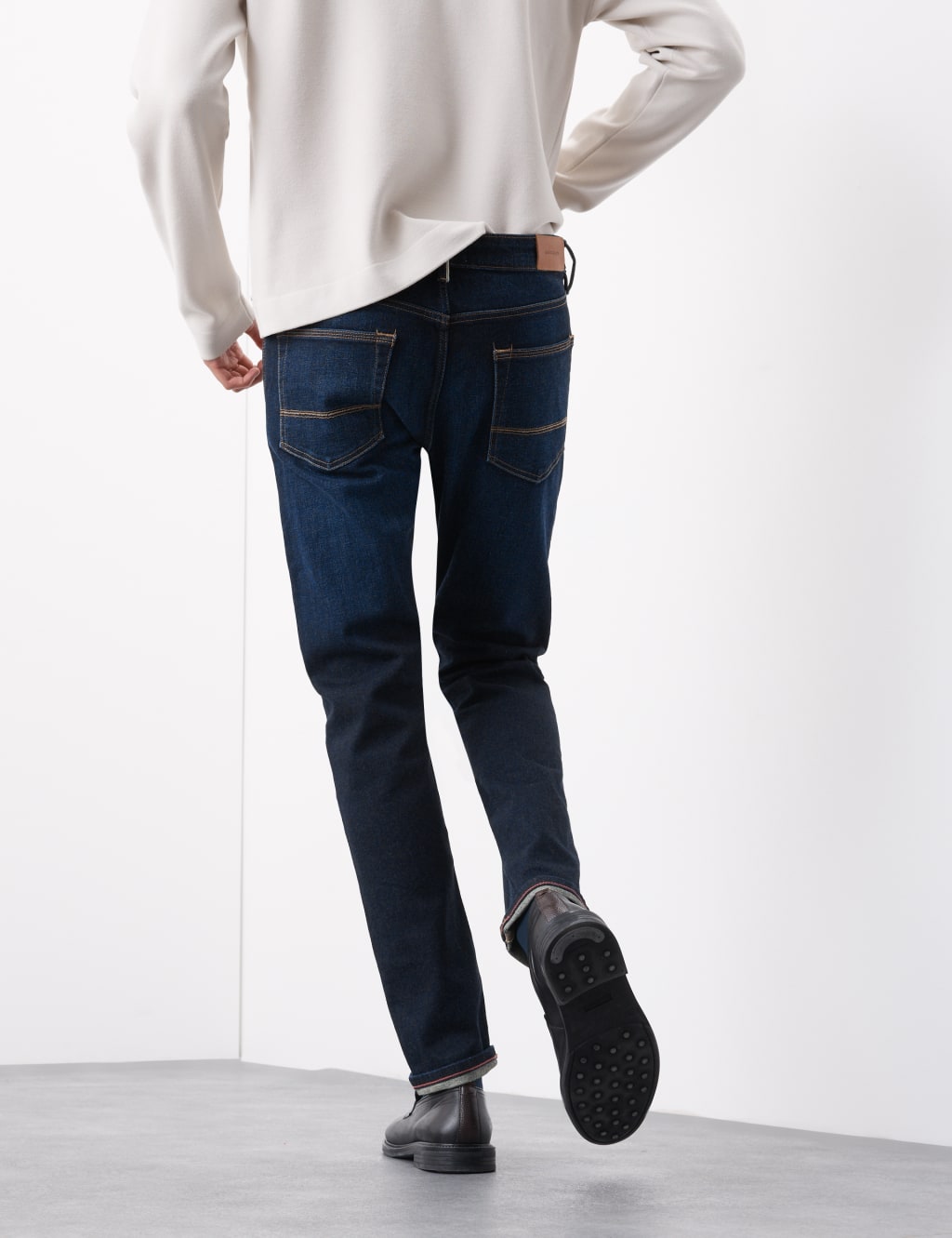 Slim Fit Japanese Selvedge Stretch Jeans image 4