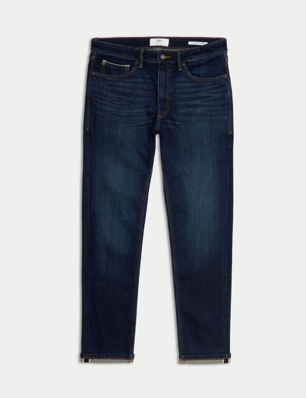 Slim Fit Japanese Selvedge Stretch Jeans image 1