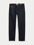 Strečové džíny v&nbsp;japonském stylu, úzký střih