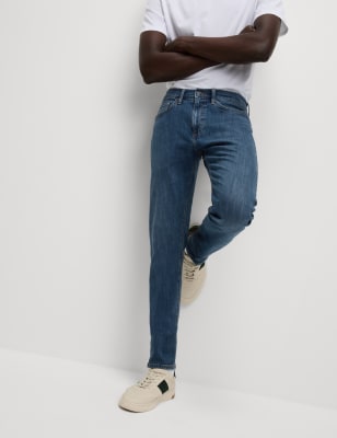 

Mens M&S Collection Slim Fit Stretch Jeans - Light Blue Mix, Light Blue Mix