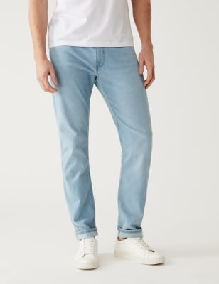 

Mens M&S Collection Schmal geschnittene Stretch-Jeans - Powder Blue, Powder Blue