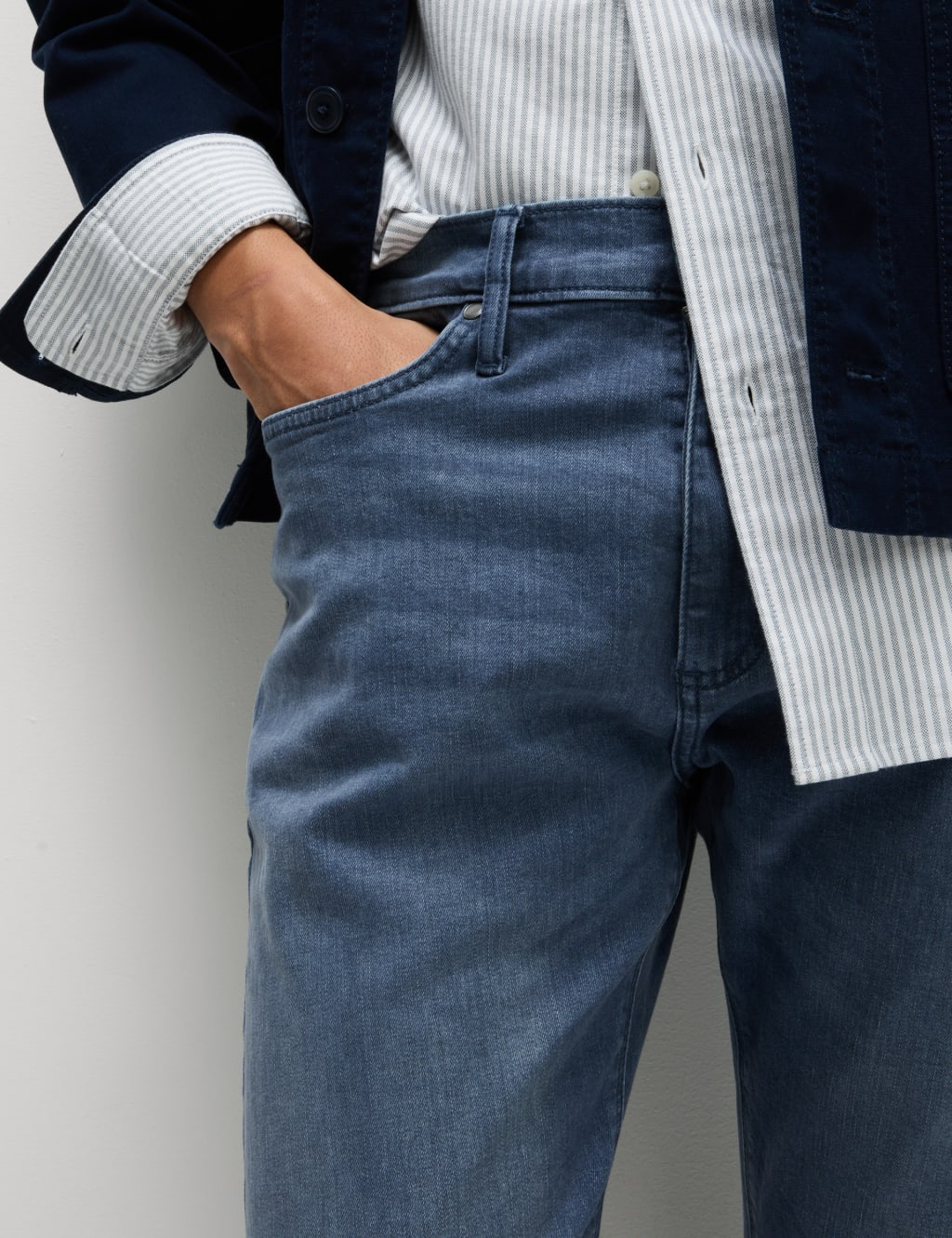 Men's Slim Fit Comfortable Jeans, Trousers- Moffat