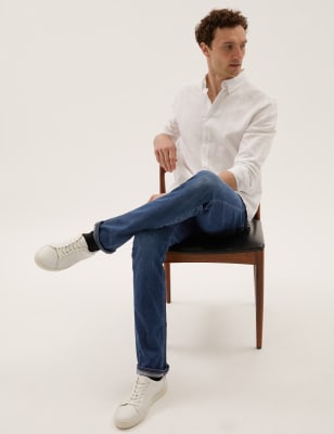 Jean extensible coupe fusel&eacute;e