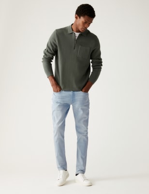 

Mens M&S Collection Skinny Fit Stretch Jeans - Ice Blue, Ice Blue