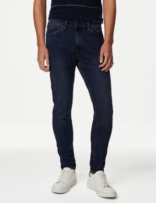 Marks And Spencer Mens M&S Collection Skinny Fit Stretch Jeans - Indigo, Indigo