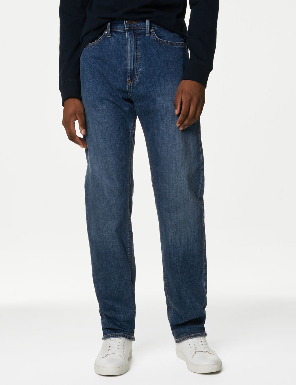 Straight Fit Stretch Jeans image 1