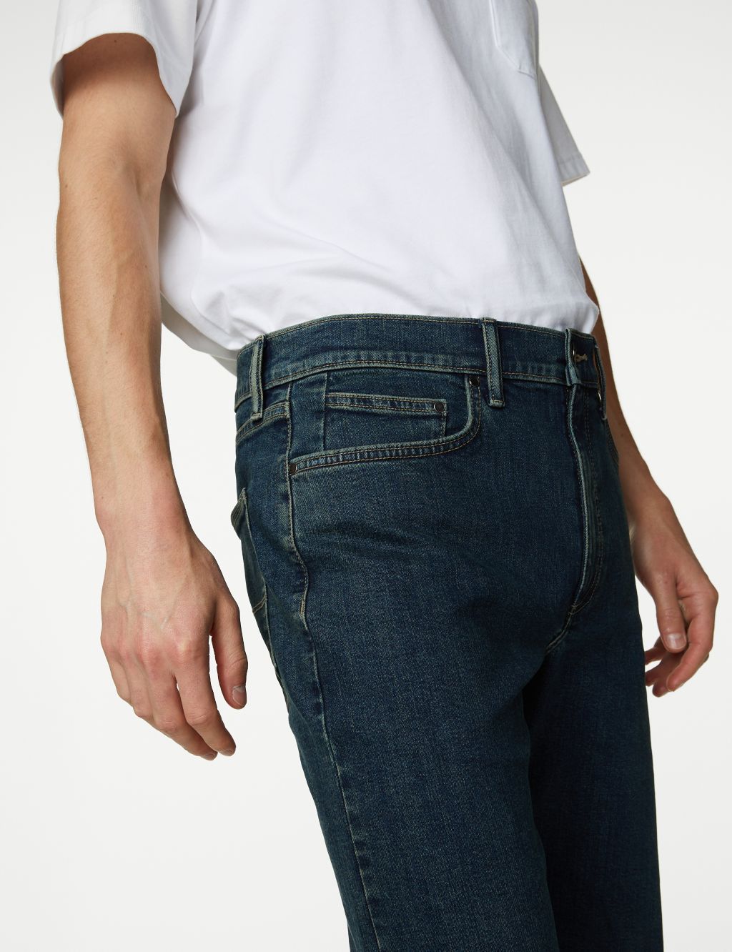 Straight Fit Stretch Jeans image 4
