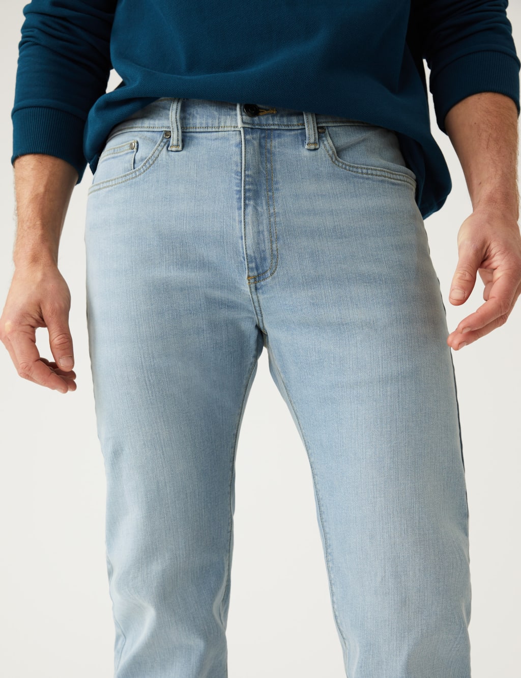 Straight Fit Stretch Jeans image 3