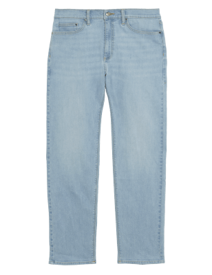 

M&S Collection Jeans elásticos de corte rectoMens - Powder Blue, Powder Blue