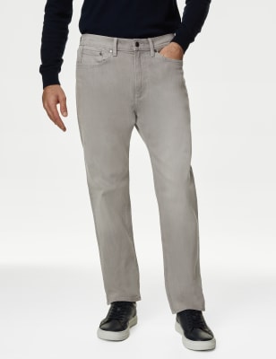 

Mens M&S Collection Gerade geschnittene Stretch-Jeans - Light Grey, Light Grey