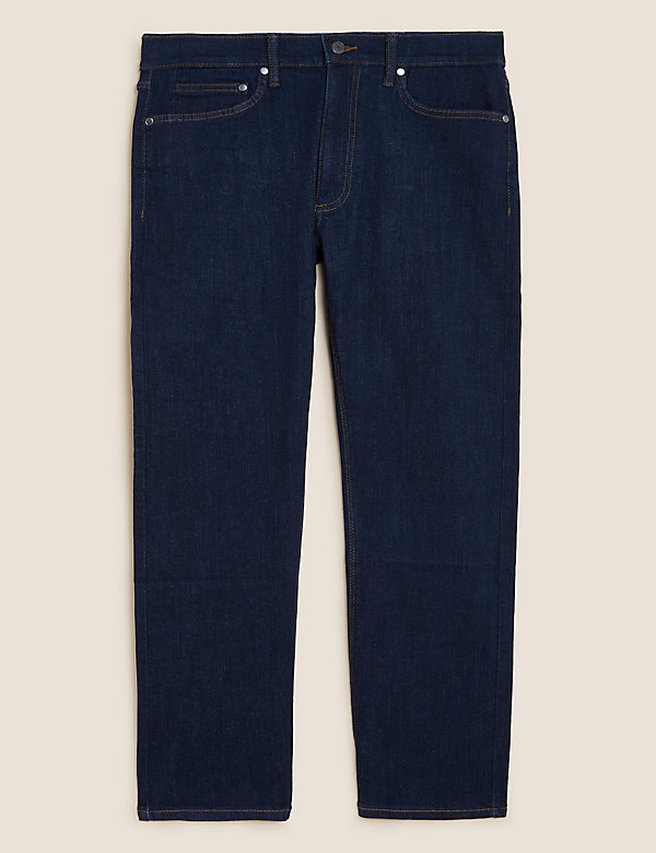 Shorter Length Straight Fit Stretch Jeans - OM