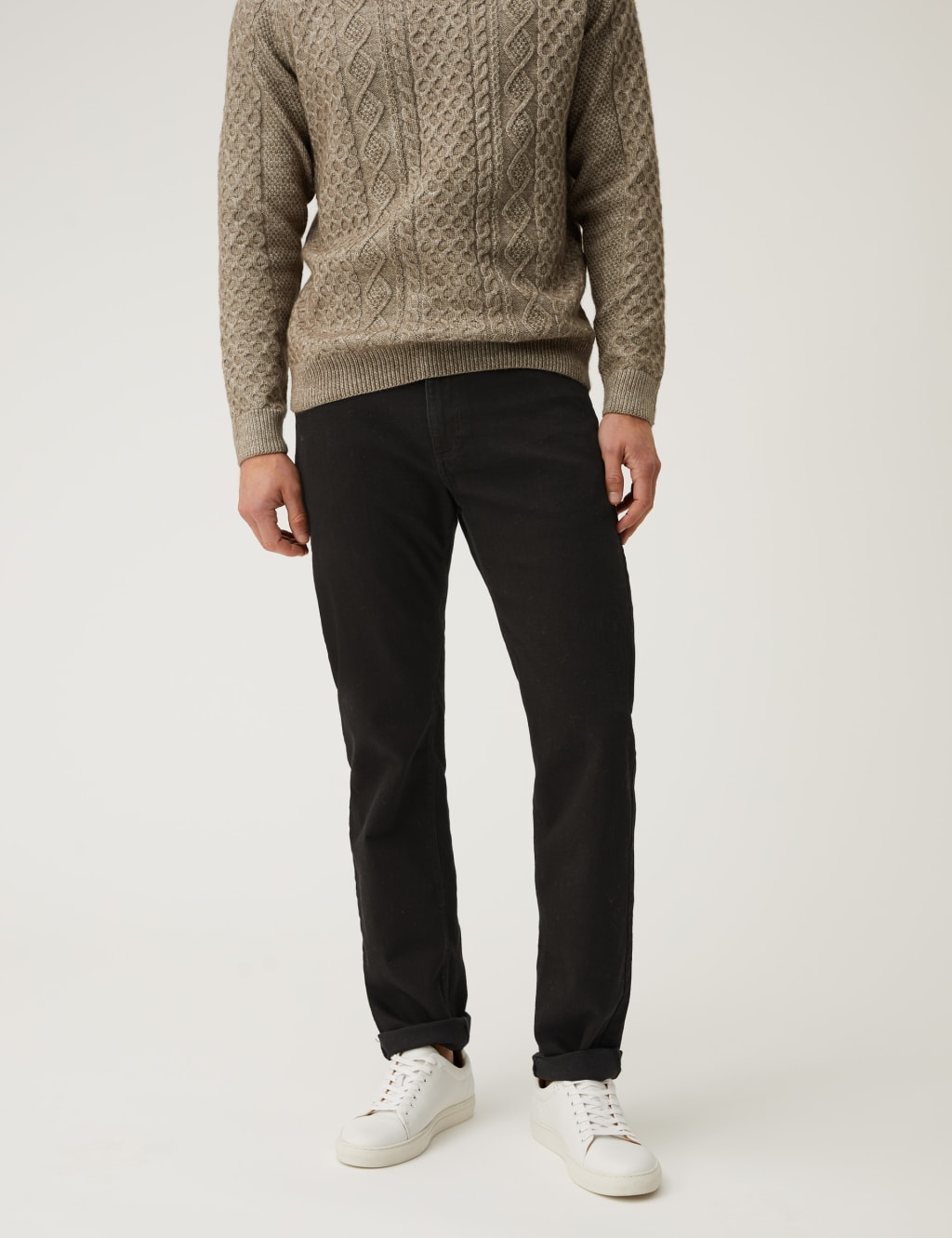 Shorter Length Straight Fit Stretch Jeans image 2