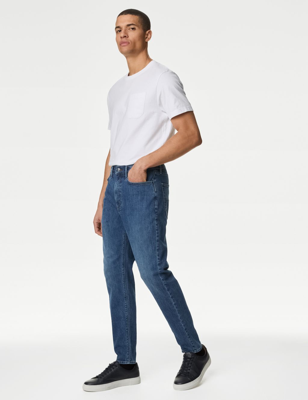Tapered Fit Stretch Jeans image 5