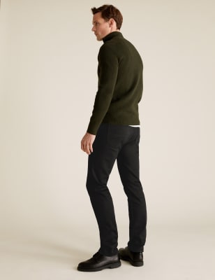 

Mens M&S Collection Shorter Length Skinny Fit Stretch Jeans - Black, Black