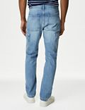 Jeans straight cargo denim