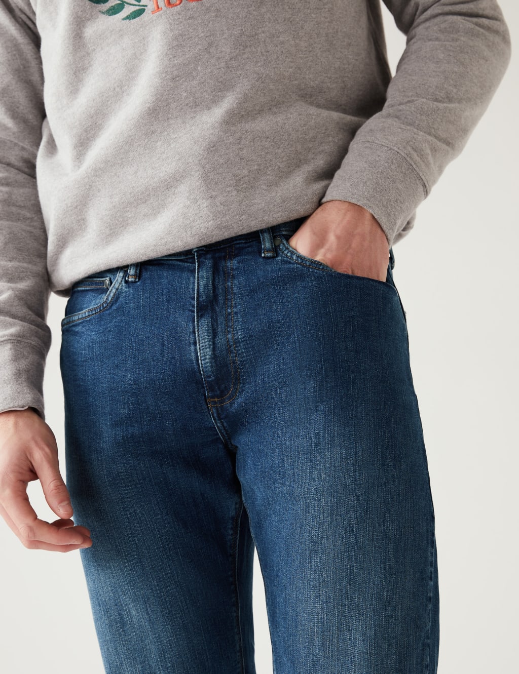 Shorter Length Slim Fit Stretch Jeans image 2