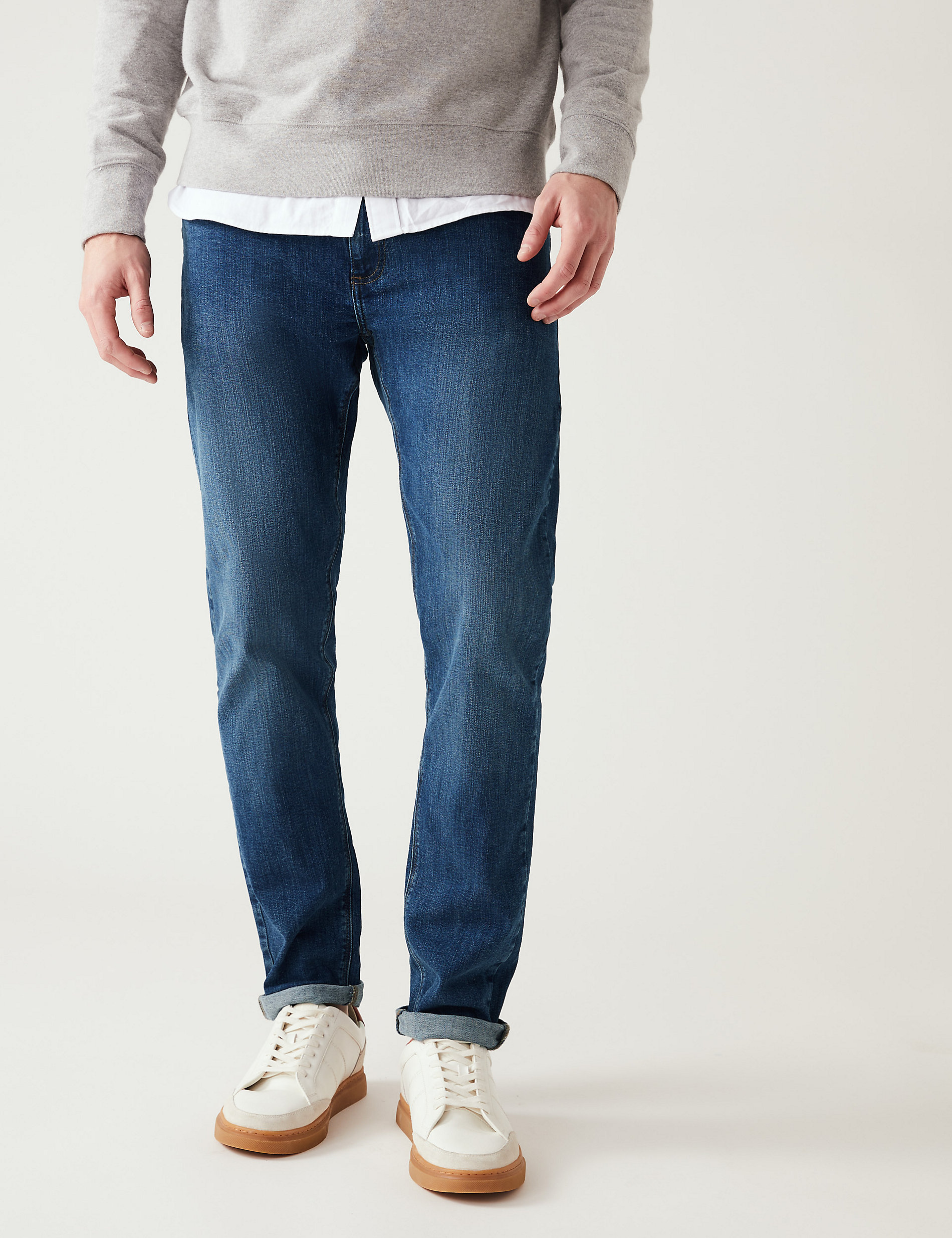 Shorter Length Slim Fit Stretch Jeans