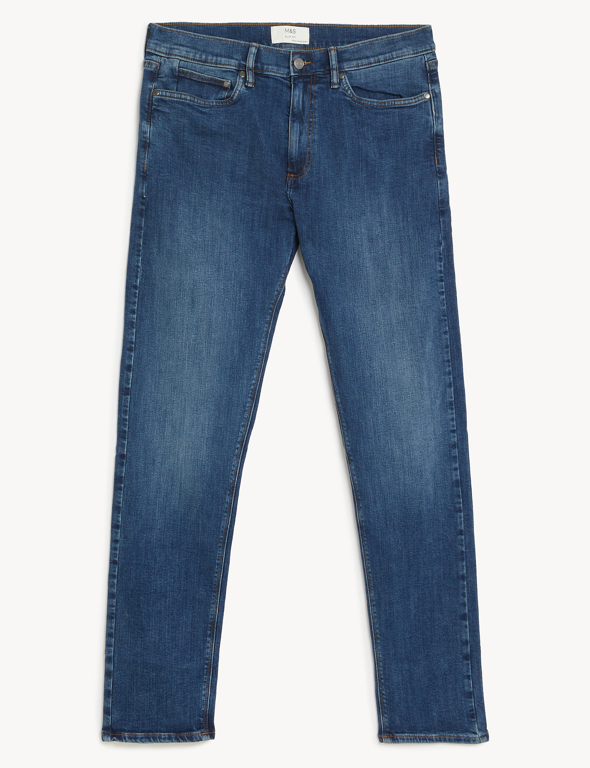 Jeans slim fit elásticos más cortos