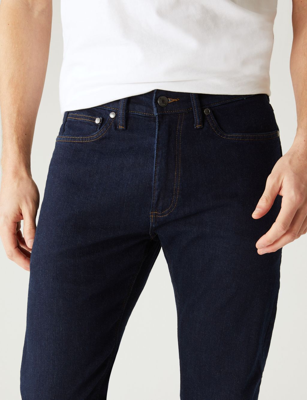 Shorter Length Slim Fit Stretch Jeans image 3