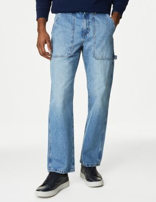 Ruimvallende carpenter-jeans - BE