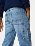 Weit geschnittene Carpenter-Jeans