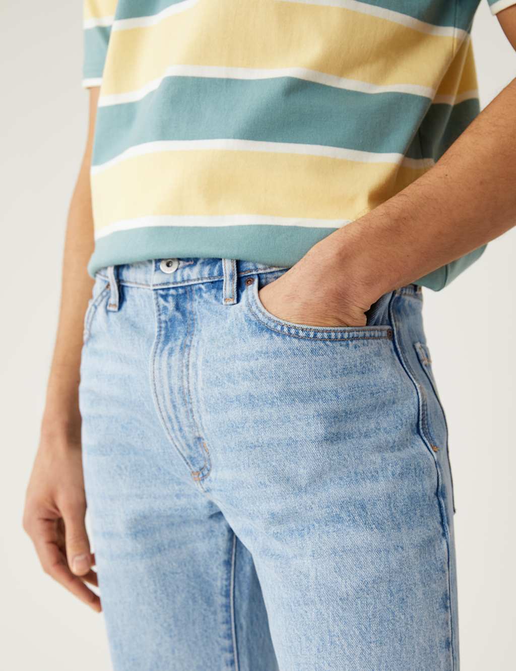 Straight Fit Rigid Vintage Wash Jeans image 2