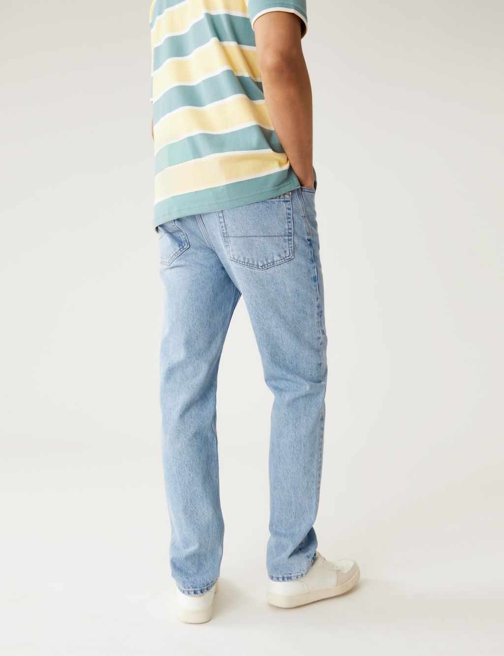 Straight Fit Rigid Vintage Wash Jeans image 3