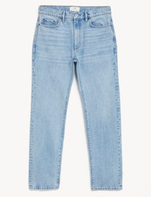 

Mens M&S Collection Straight Fit 5 Pocket Jeans - Soft Blue, Soft Blue