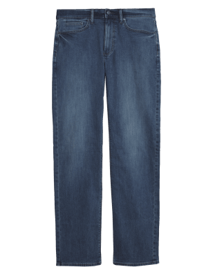 

M&S Collection Jeans straight elásticos de algodón orgánicoMens - Medium Blue, Medium Blue