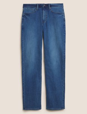 M&S Mens Organic Cotton Straight Fit Stretch Jeans