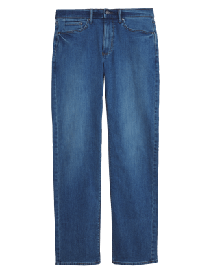 

M&S Collection Jeans straight elásticos de algodón orgánicoMens - True Blue, True Blue