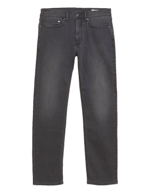 

M&S Collection Jeans straight elásticos de algodón orgánicoMens - Dark Grey, Dark Grey