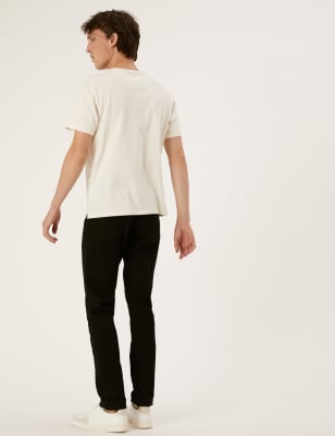 

M&S Collection Jeans straight elásticos de algodón orgánicoMens - Black, Black