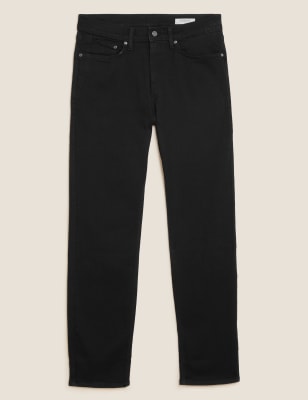 

Mens M&S Collection Jeans straight elásticos de algodón orgánico - Black, Black
