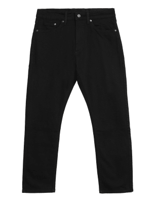 

Mens M&S Collection Shorter Length Slim Fit Stretch Jeans - Black, Black