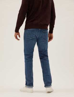 

Mens M&S Collection Gerade geschnittene Jeans in Übergröße - Medium Blue, Medium Blue