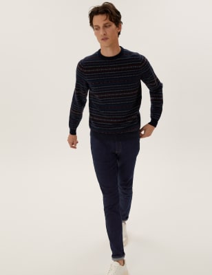 

Mens M&S Collection Skinny Fit Organic Cotton Stretch Jeans - Indigo, Indigo