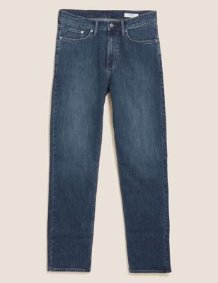 M&S Mens Organic Cotton Loose Fit Stretch Jeans