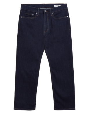 

Mens M&S Collection Shorter Length Straight Fit Stretch Jeans - Indigo, Indigo