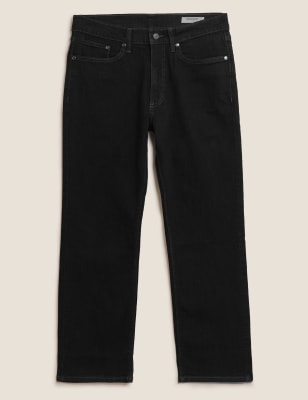 

Mens M&S Collection Straight Fit Stretch Jeans - Black, Black