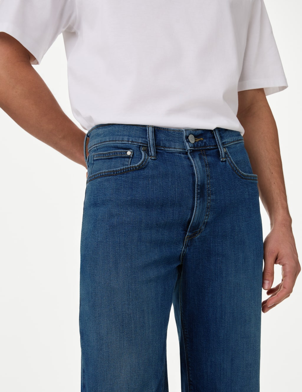 2pk Straight Fit Stretch Jeans image 4