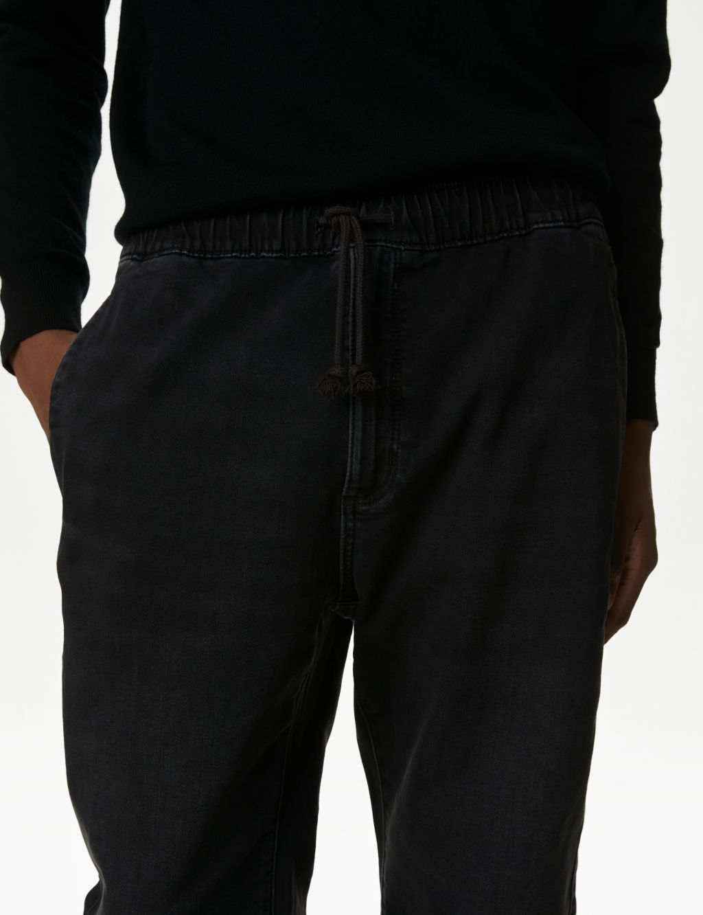 Regular Fit Jersey Cuffed Jogger Jeans image 4