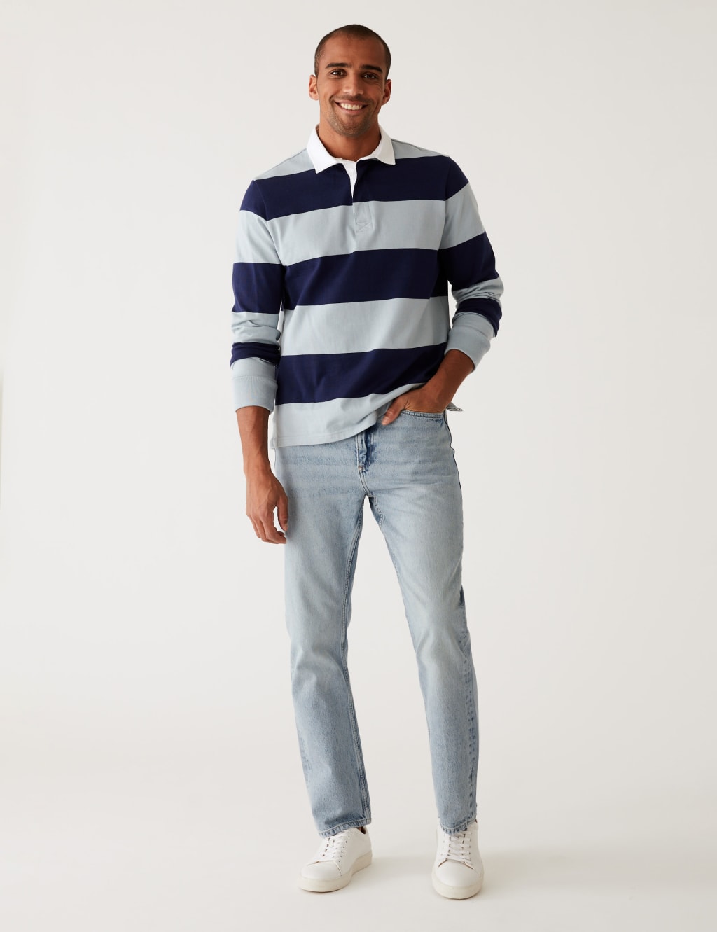 Loose Fit Rigid Vintage Wash Jeans image 1